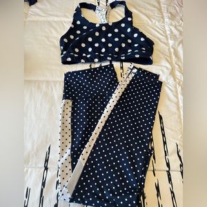 Old Navy polka dot Workout outfit.